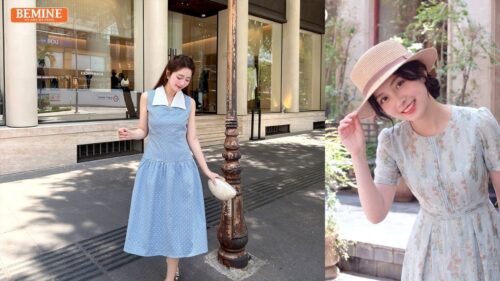 Mẫu Đầm Thiết Kế Tay Lỡ Che Bắp Tay Thô Đi Làm Mùa Thu Tinh Tế hình ảnh