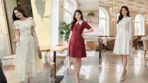 U50 Đi Tiệc 20/10 Nên Mặc Đầm Ren Dáng Xòe Hay Dáng Thẳng? hình ảnh
