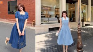 Phụ nữ gầy cao 30 tuổi nên mặc chân váy xòe phối áo gì? hình ảnh