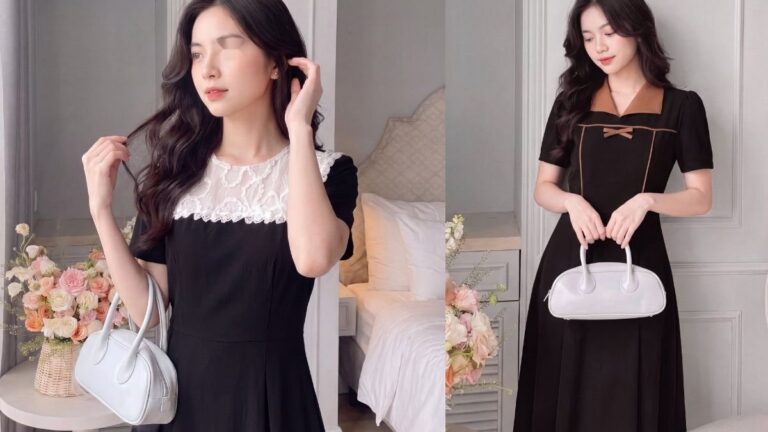 Giải Đáp Nên Chọn Đầm Đen Lụa Hay Dạ Tweed Đi Tiệc Cuối Năm hình ảnh