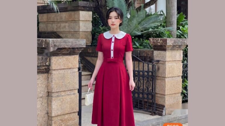 Gợi Ý Đầm Đỏ Thiết Kế Sang Trọng Cho Người 60kg Dự Tiệc 20/10 hình ảnh
