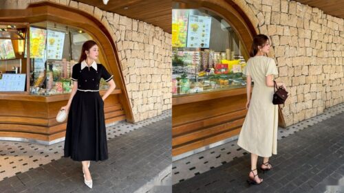 Nữ 40 tuổi mập bụng nên mặc đầm thiết kế nào để giấu dáng? hình ảnh
