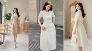 Đầm công sở thu đông vừa đi làm vừa dự tiệc 20/10 sang trọng hình ảnh