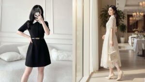 Cách Chọn Đầm Dự Tiệc Chữ A Cho Phụ Nữ Hông To Cân Đối Dáng hình ảnh